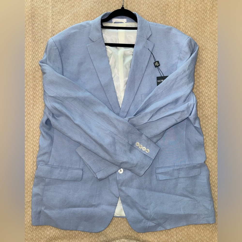 Men’s UltraFlex Classic-Fit Linen RALPH LAUREN Sport Coat Size 50R NEW WITH TAGS